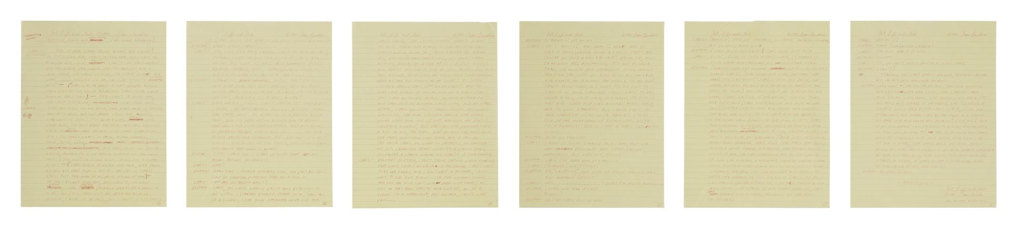 Sean Landers - Art, Life And God (Six Sheets, In Two Parts), 1990