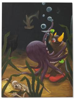 Sean Landers - Deep Sea Diver Clown Struggling with Octopus