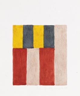 Sean Scully - Senza Titolosigned And Dated 10.1993, Watercolour On Paper