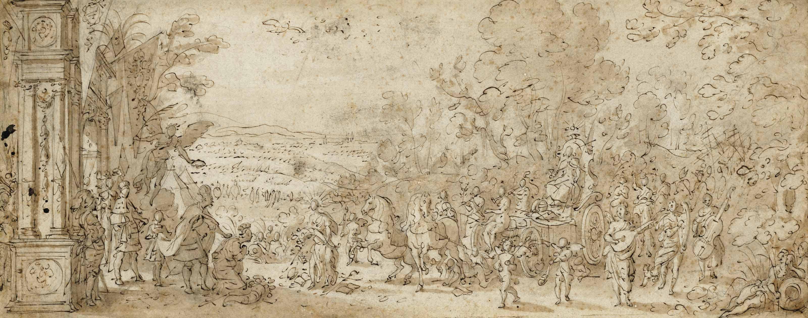 Sebastiaan Vrancx - Allégorie de l\'Église et de l\'État