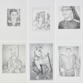 Sebastian Burger - 9 Zeichnungen (aus der Serie: The Secret Life of Captain Ferber)