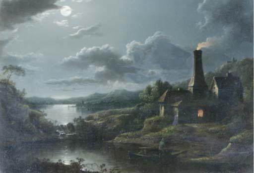 Sebastian Pether - A Moonlit River Landscape
