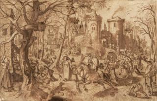 Sebastian Vrancx - Winterliche Szene.