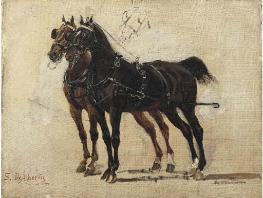 Sebastiano de Albertis - Coppia di Cavalli