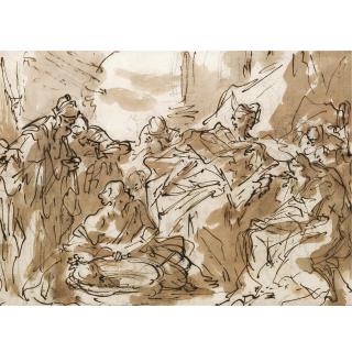 Sebastiano Ricci - Queen Thomyris, Having Defeated King Cyrus, Orders That His Head Be Thrown In A Vessel Full Of Human Blood