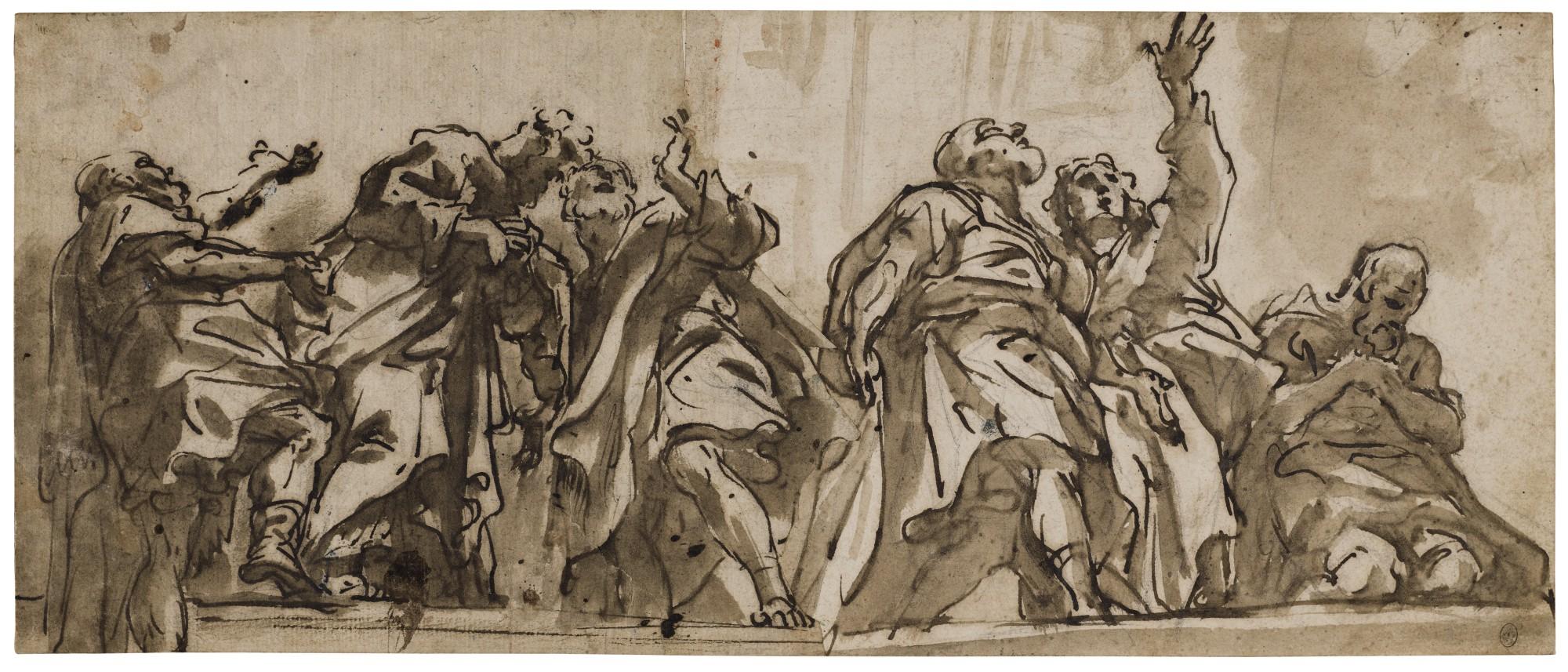 Sebastiano Ricci - Study of Apostles for the Presentation of the Eucharist