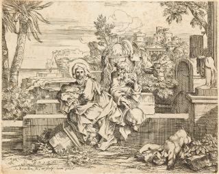 Sebastien Bourdon - 2 Bll. aus der Folge: Flucht nach Ägypten.