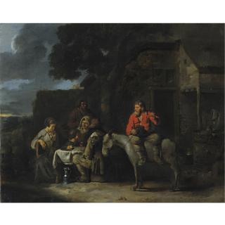 Sébastien Bourdon - Peasants Outside An Inn