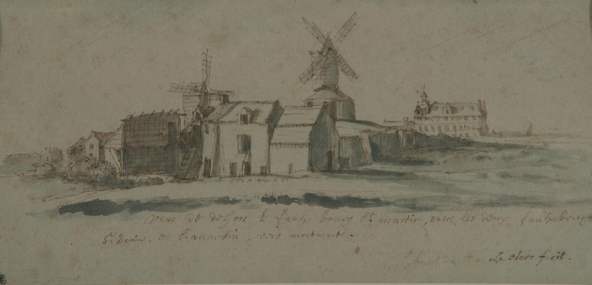 Sebastien Leclerc I. - Vue de Montmartre.