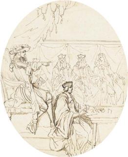 Sébastien Leclerc - King Louis XIV in council attended by magistrates