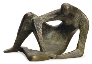 Seff Weidl - Crouching Figure; And A Companion Figure