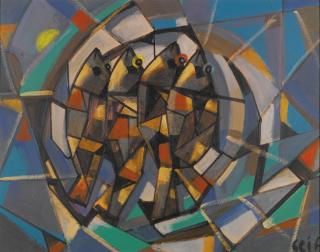 Seif Wanly - Egyptian Still Life With Fish