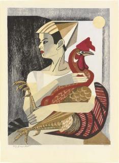 Sekino Jun\'Ichiro - A Boy And His Rooster (Niwatori To Shonen), 1956