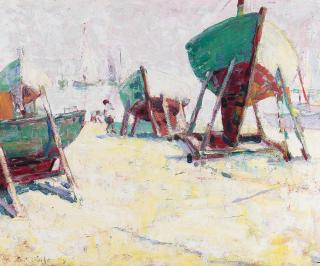 Selden Connor Gile - Boats in Dry Docks