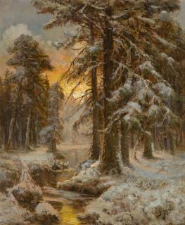 Semyon Fedorovich Fedorov - Sunset in the Winter Forest