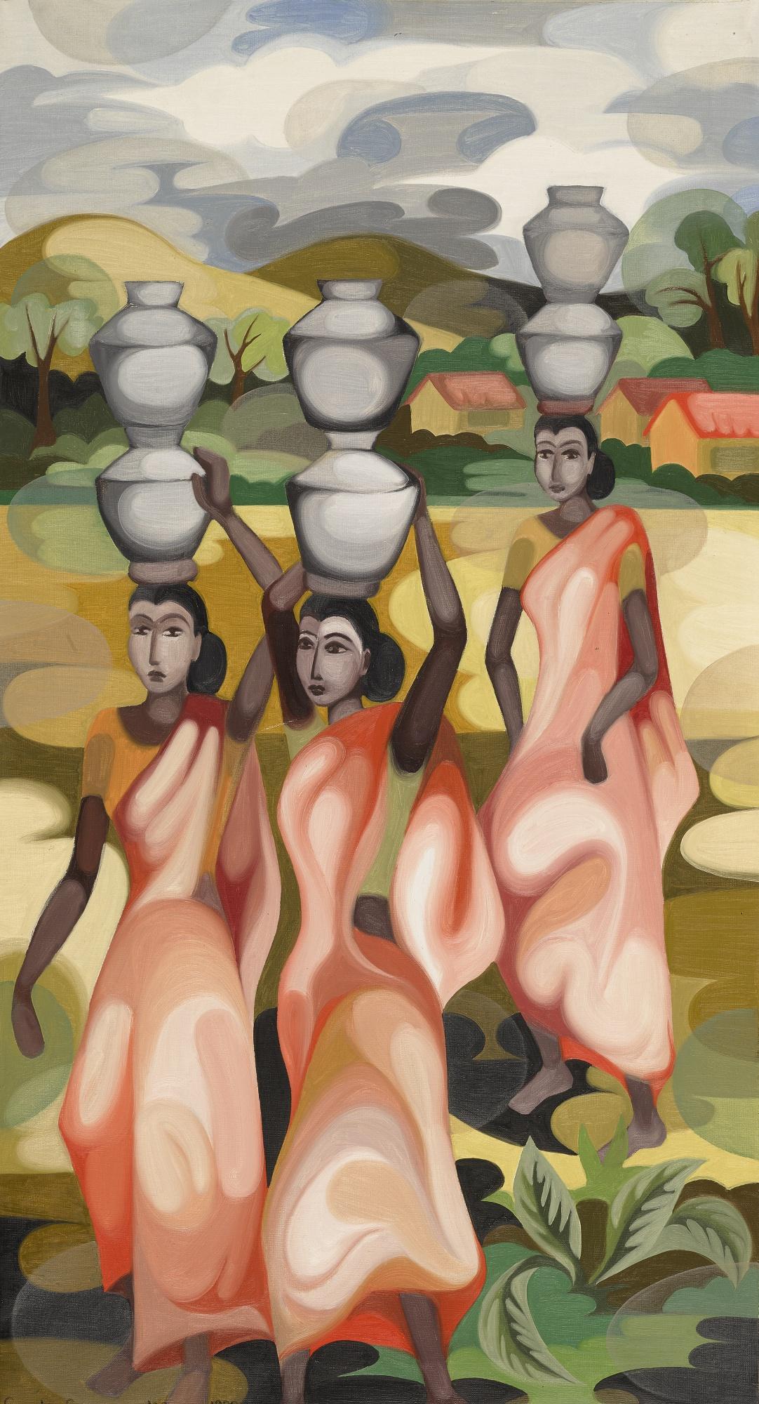 Senaka Senanayake - Untitled (Women Carrying Pots)