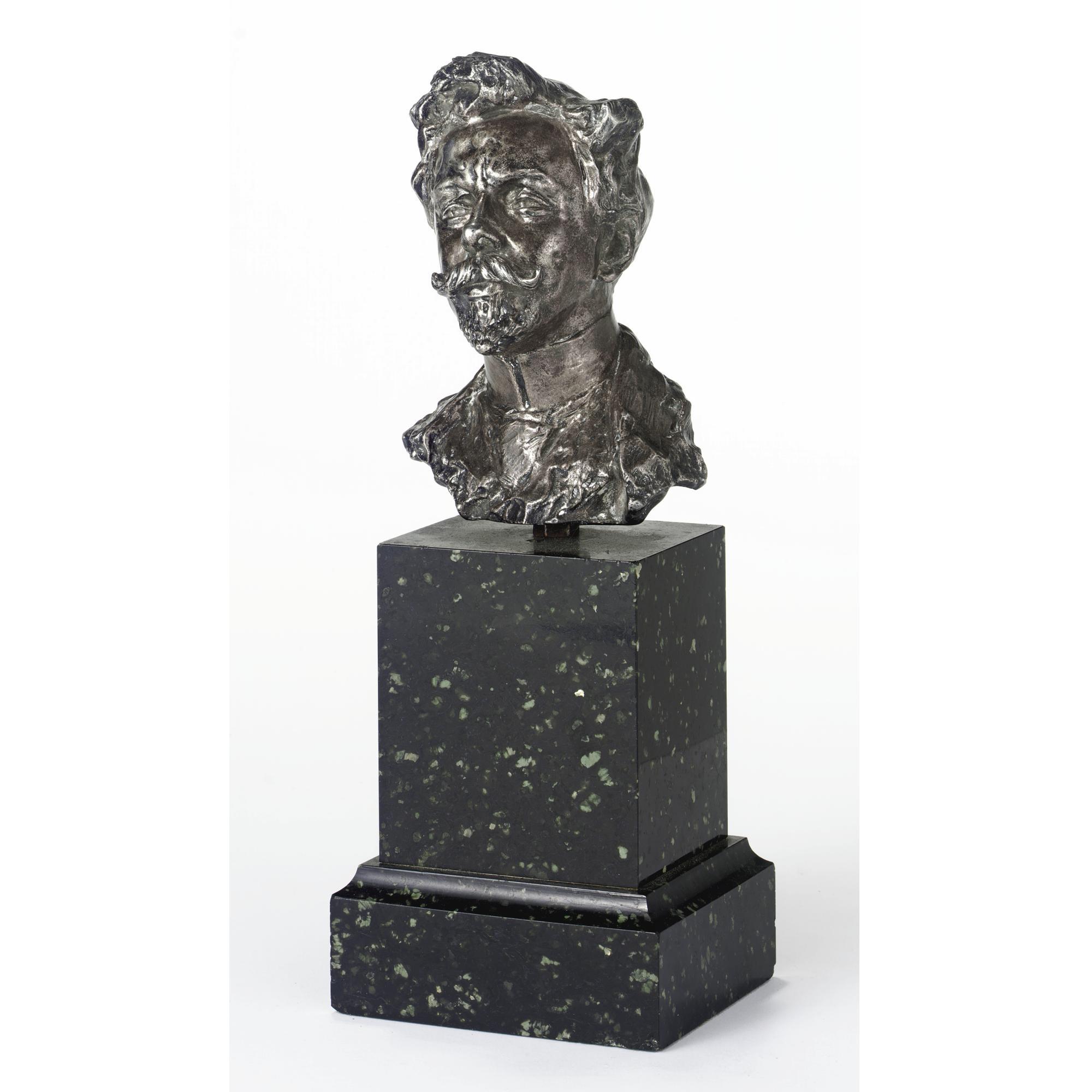 Seraphim Soudbinine - A Silvered Bronze Portrait Bust Of Alexandre Scriabine (1872-1915)