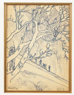 Serbjeet Singh - Kashmir War (Set Of 47 Drawings)