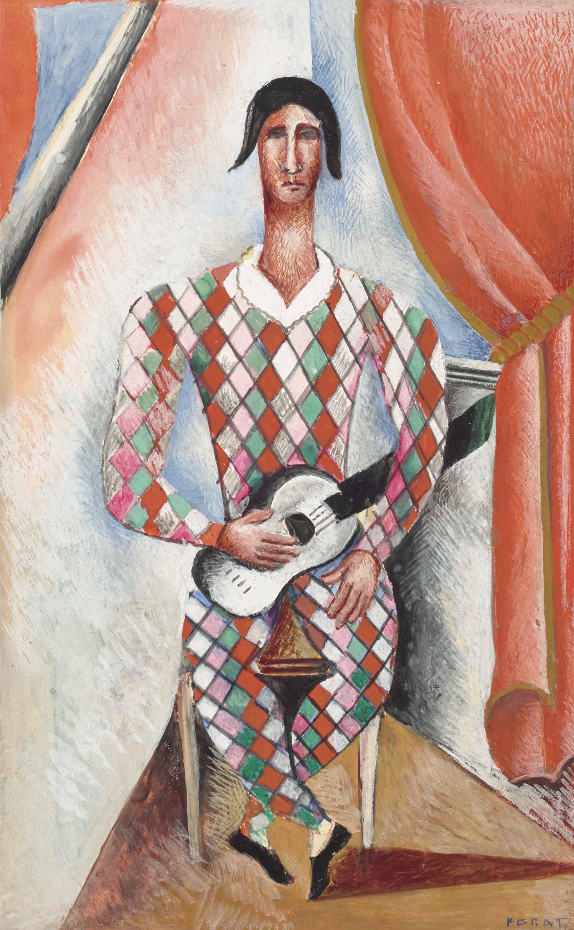 Serge Férat - Arlequin à la guitare