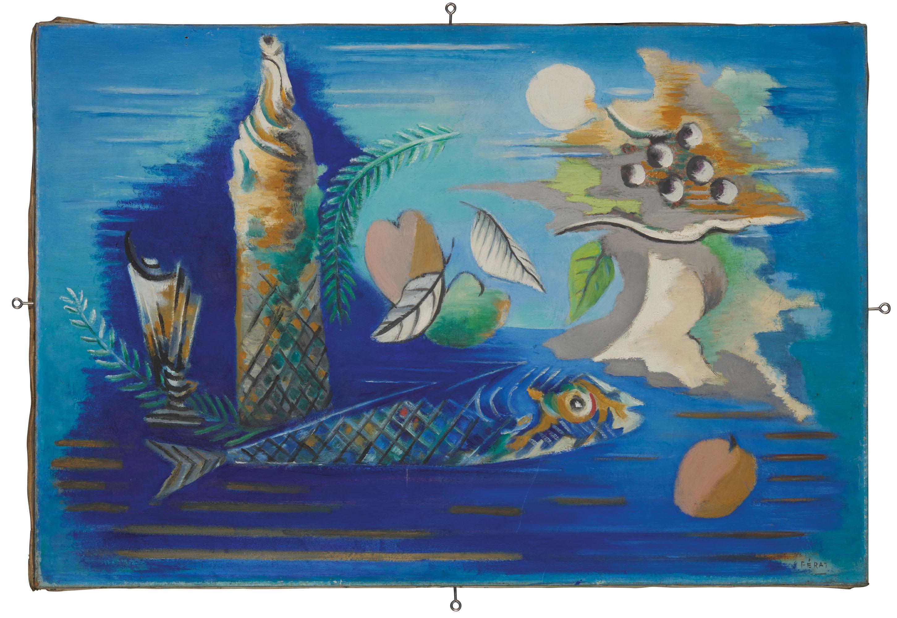 Serge Férat - Nature morte aux poissons