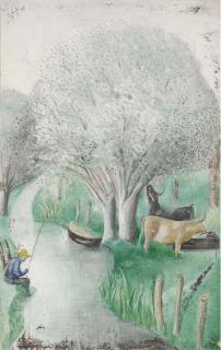 Serge Ferat - Vâches à la rivière