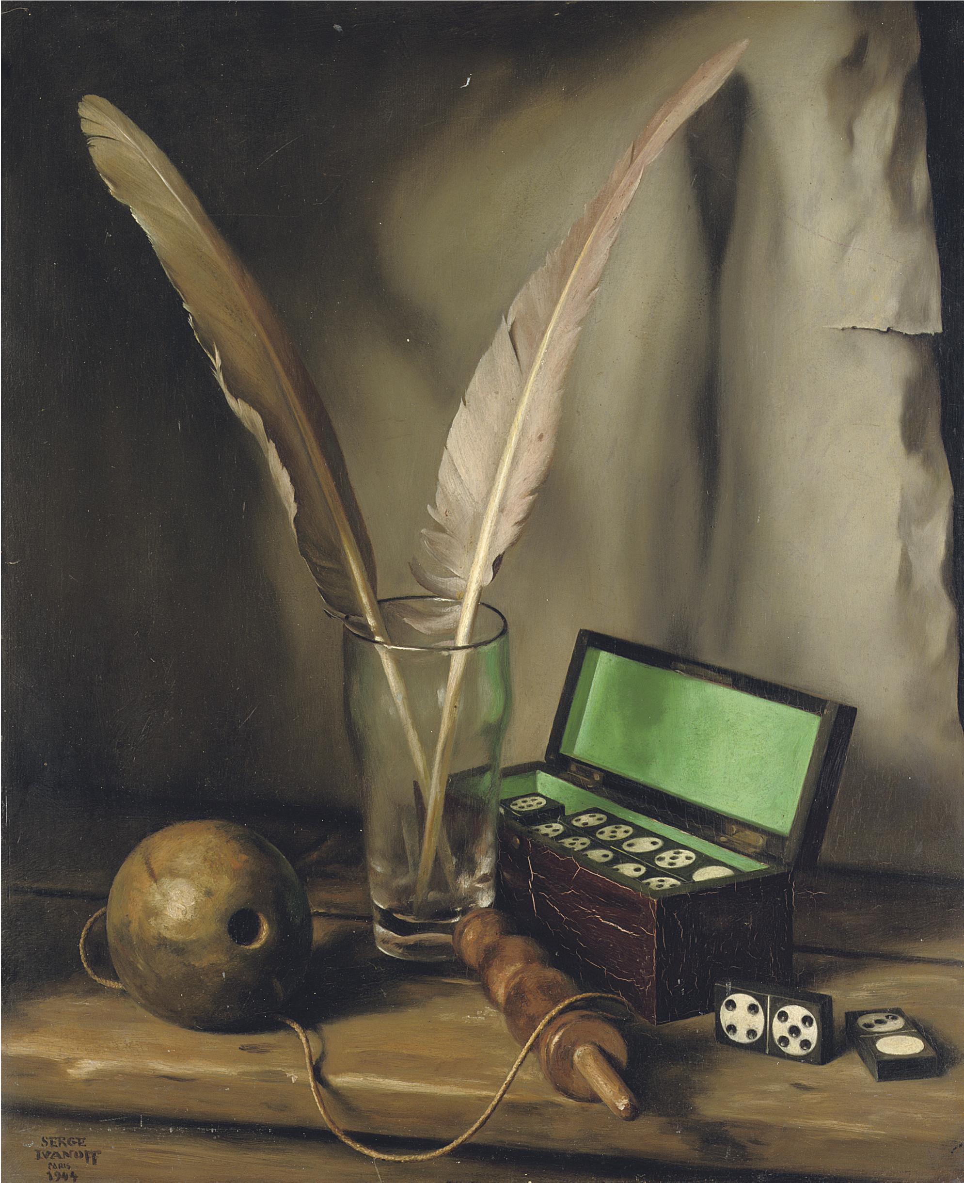 Serge Ivanoff - Still life with dominoes