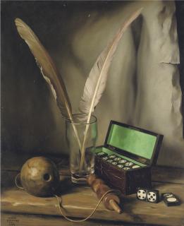 Serge Ivanoff - Still life with dominoes