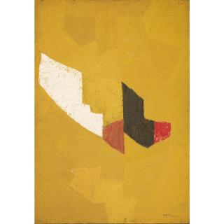 Serge Poliakoff - Composition Abstraite (Gris, Rouge, Noir, Jaune)