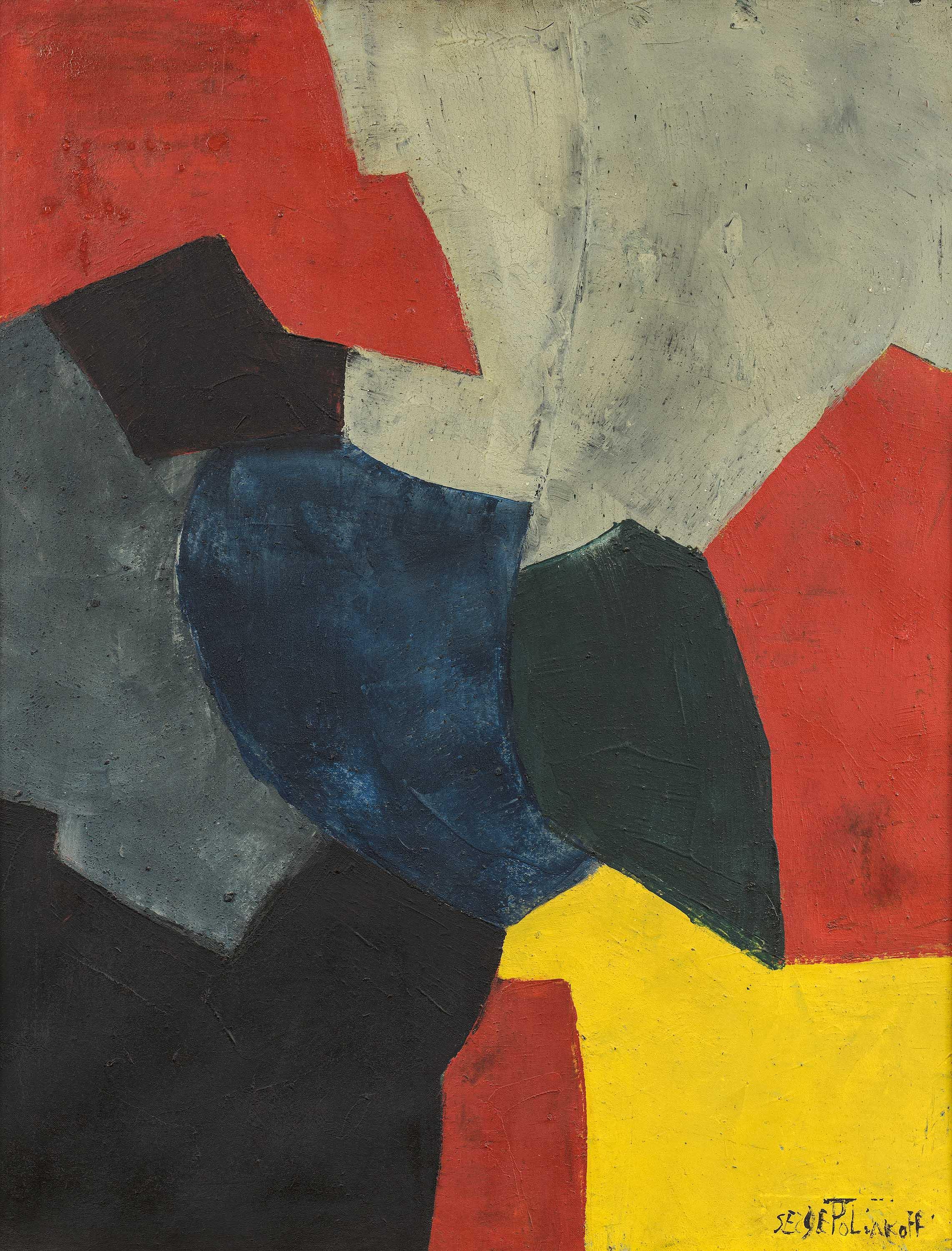 Serge Poliakoff - Composition abstraite.
