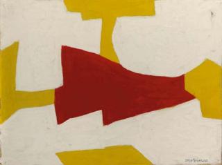Serge Poliakoff - Composition blanc jaune rouge