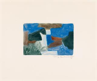 Serge Poliakoff - Composition bleu, verte et brune