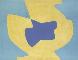 Serge Poliakoff - Composition bleue et jaune (R. 67)
