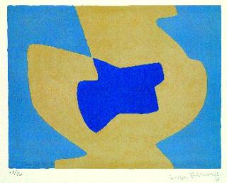 Serge Poliakoff - Composition bleue et jaune