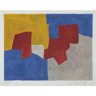 Serge Poliakoff - Composition Bleue, Grise, Rouge Et Jaune (R. 55)
