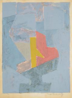 Serge Poliakoff - Composition Bleue, Jaune Et Rouge