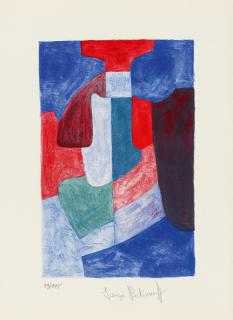 Serge Poliakoff - Composition bleue, verte et rouge