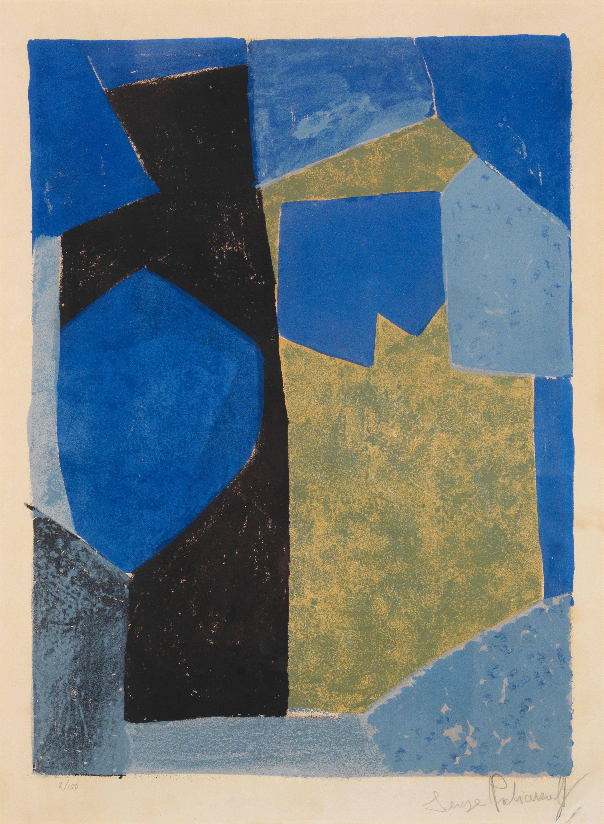 Serge Poliakoff - Composition In Blue, Black And Yellow