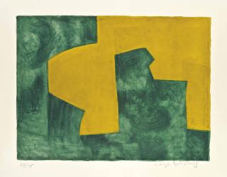 Serge Poliakoff - Composition in Green and Yellow