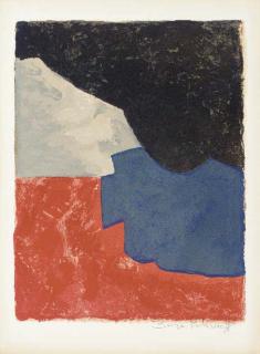 Serge Poliakoff - Composition in red, grey and black (Riviére 29)