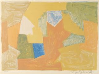 Serge Poliakoff - Composition jaune, orange et verte
