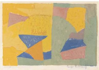Serge Poliakoff - Composition jaune, verte, bleue et rouge (Poliakoff & Schneider 10)