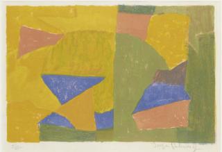 Serge Poliakoff - Composition jaune, verte, bleue et rouge (Rivière 10)