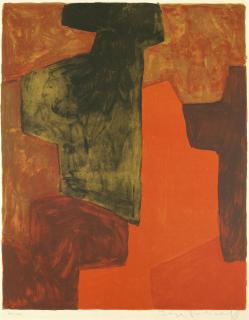 Serge Poliakoff - Composition orange et verte (Schneider 43)