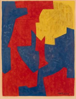 Serge Poliakoff - Composition rouge, bleue et jaune, 1973