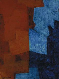 Serge Poliakoff - Composition Rouge Et Bleu