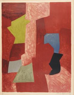 Serge Poliakoff - Composition Rouge, Jaune Et Bleue (Rivière 13)