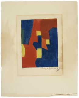 Serge Poliakoff - Composition Rouge, Jaune Et Bleue