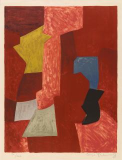 Serge Poliakoff - Composition rouge, jaune et bleue