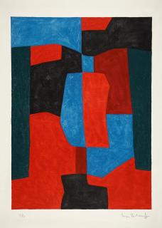 Serge Poliakoff - Composition rouge, verte et bleue