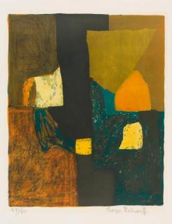 Serge Poliakoff - Composition rouge, verte et jaune